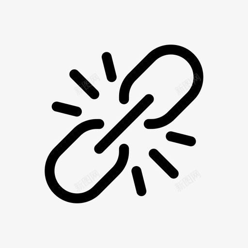 超链接断开链共享图标svg_新图网 https://ixintu.com 共享 超链接断开 链