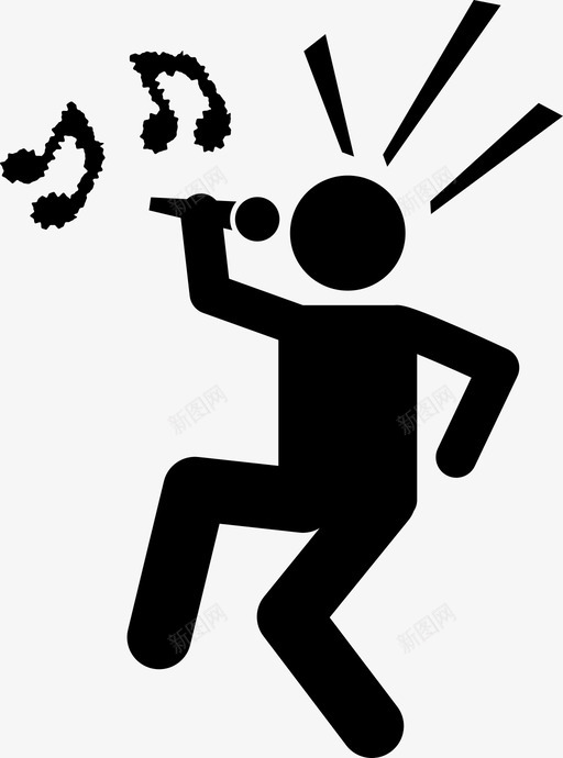 可怜的歌手舞蹈恐怖图标svg_新图网 https://ixintu.com 可怜的歌手 恐怖 才华 歌唱 舞蹈 试镜