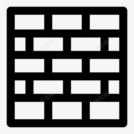 墙砖建筑图标svg_新图网 https://ixintu.com 墙 工具 建筑 砖