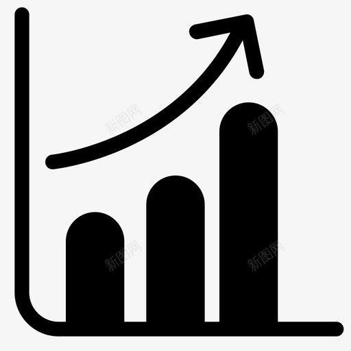 条形图数据分析图表图标svg_新图网 https://ixintu.com 图表 增长图 数据分析 条形图 统计 销售报告