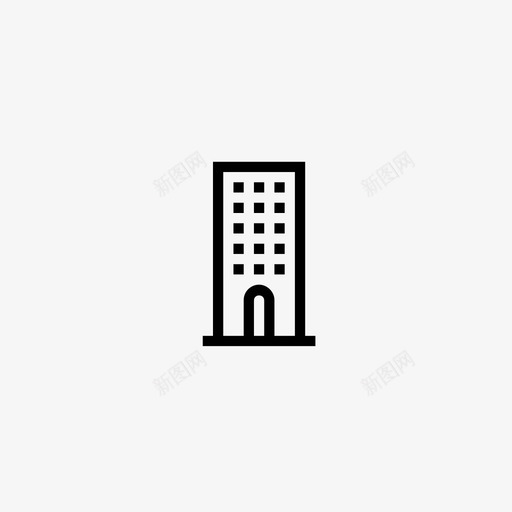 联排别墅公寓建筑物图标svg_新图网 https://ixintu.com 公寓 建筑物 联排别墅
