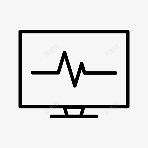 心电图心电图监护仪心跳图标svg_新图网 https://ixintu.com 医疗 心电图 心电图监护仪 心跳 脉搏率