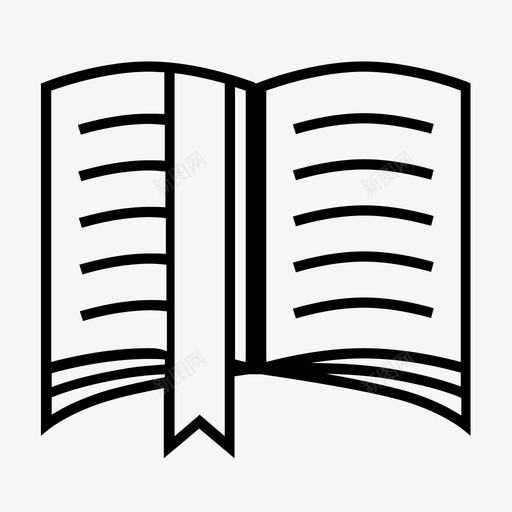打开书封面页图标svg_新图网 https://ixintu.com 封面 打开书 阅读 页