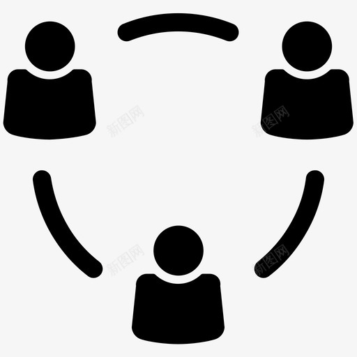 团队合作伙伴图标svg_新图网 https://ixintu.com 合作伙伴 团队