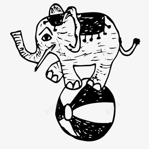 马戏团大象球素描图标svg_新图网 https://ixintu.com 收藏我的父母 球 素描 马戏团大象