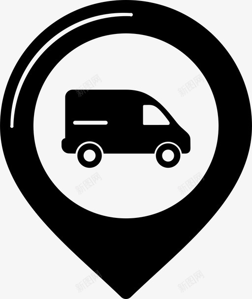 货车兴趣点地图图标svg_新图网 https://ixintu.com 兴趣点 兴趣点第一部分 地图 大头针 点 货车