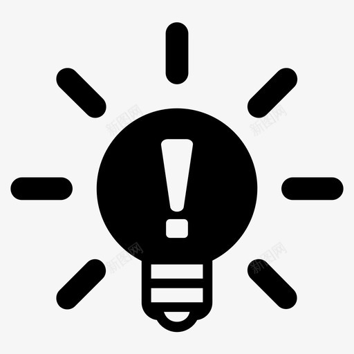 想法灯泡思考图标svg_新图网 https://ixintu.com 思考 想法 灯泡