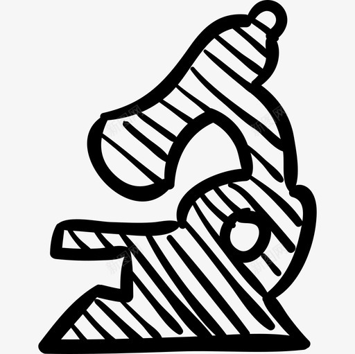 显微镜素描教育社交媒体手绘图标svg_新图网 https://ixintu.com 教育 显微镜素描 社交媒体手绘