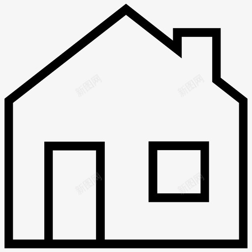 房子家庭家图标svg_新图网 https://ixintu.com 家 家庭 房子