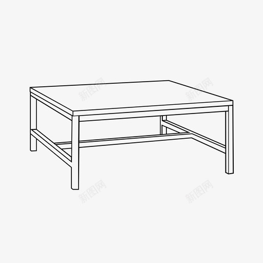 桌子咖啡桌家具图标svg_新图网 https://ixintu.com 咖啡桌 家具 桌子