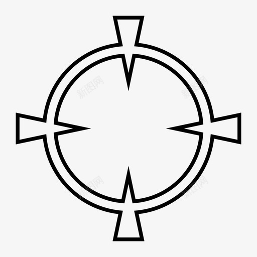 十字准线目标当前图标svg_新图网 https://ixintu.com 位置 十字准线 地图 当前 界面 目标