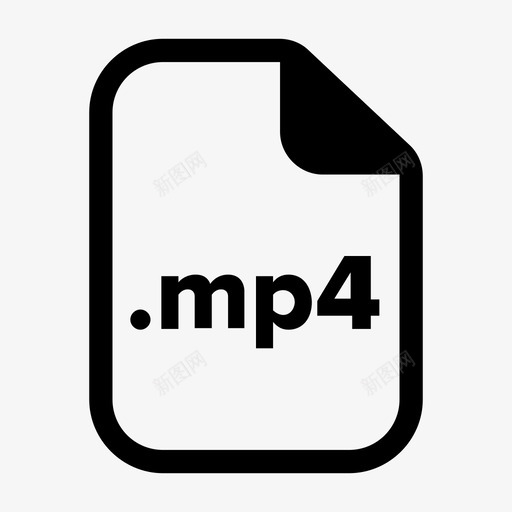 mp4文件文档扩展名图标svg_新图网 https://ixintu.com mp4文件 扩展名 文件 文档 格式