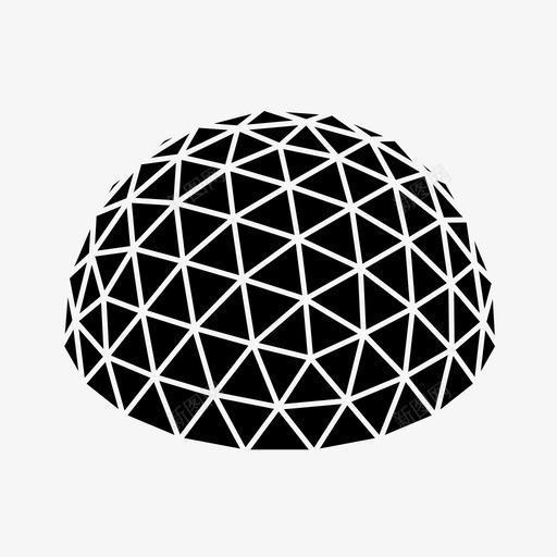 穹顶建筑巴克明斯特富勒图标svg_新图网 https://ixintu.com 三角形结构 几何学 半球 巴克明斯特富勒 建筑 测地线穹顶 穹顶