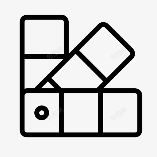 调色板颜料样本图标svg_新图网 https://ixintu.com 主题 工具 工艺 样本 调色板 颜料