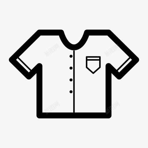 T恤纽扣衬衫衣服图标svg_新图网 https://ixintu.com T恤 上衣 口袋 纽扣衬衫 衣服 连衣裙