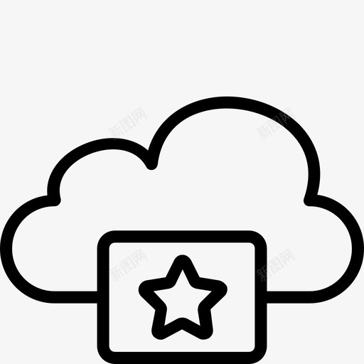 收藏云功能界面图标svg_新图网 https://ixintu.com 云功能大纲集合 功能 收藏云 界面 类型
