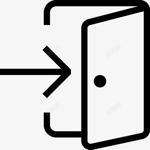 出口入口门图标svg_新图网 https://ixintu.com sharpicons24px网格1px行程 入口 出口 消防出口 门 门出口