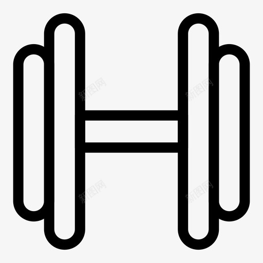 哑铃健身房举重图标svg_新图网 https://ixintu.com 举重 体育 健身房 哑铃