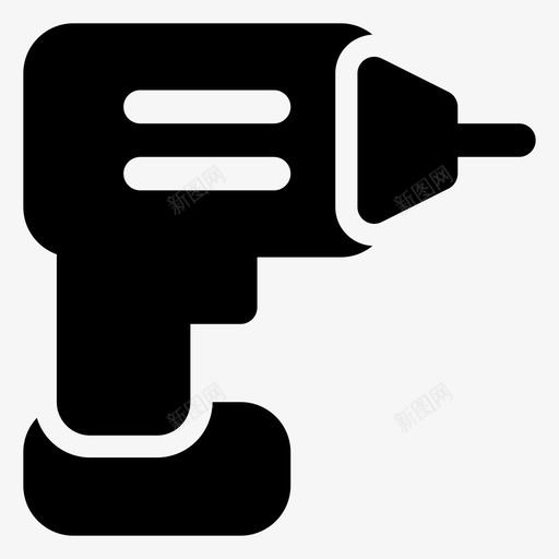 电钻仪器机器图标svg_新图网 https://ixintu.com 仪器 工具 机器 电动工具 电钻