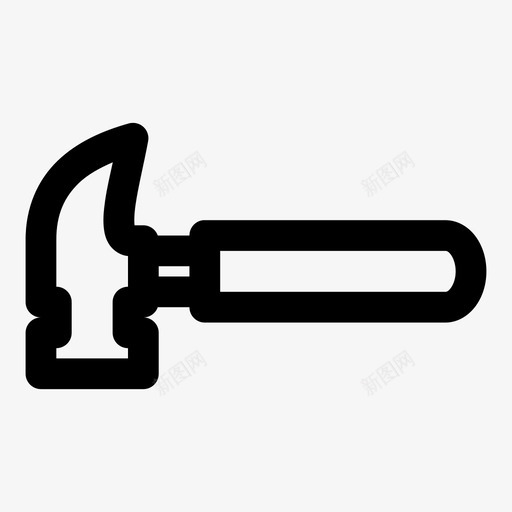 锤子强壮工具图标svg_新图网 https://ixintu.com 工具 强壮 武器 锤子