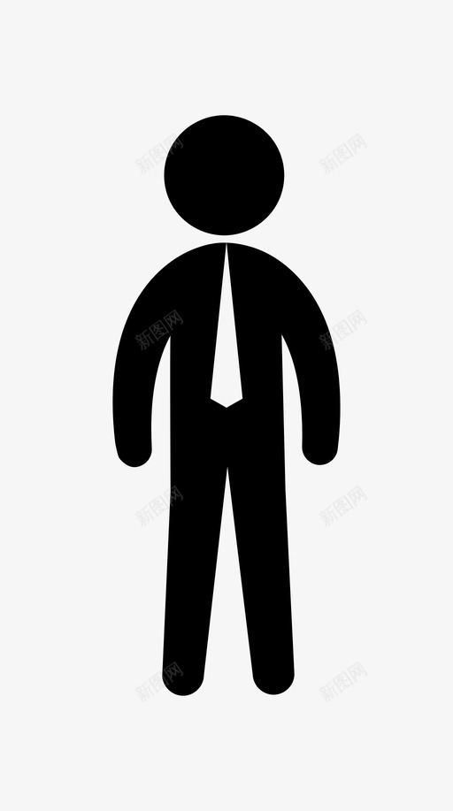 商务人士领带专业人士图标svg_新图网 https://ixintu.com 专业人士 商务人士 领带