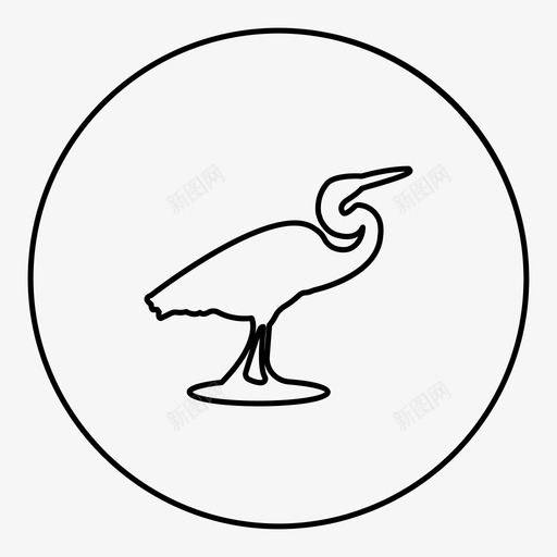 鸟动物苍鹭图标svg_新图网 https://ixintu.com 动物 苍鹭 鸟