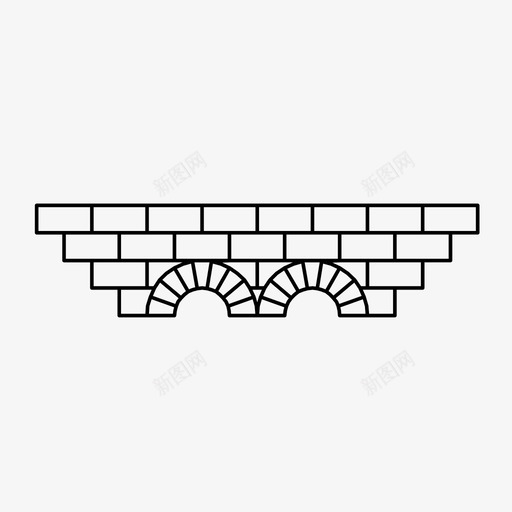 砖拱建筑砌砖图标svg_新图网 https://ixintu.com 建筑 石工 砌砖 砖拱 砖过梁