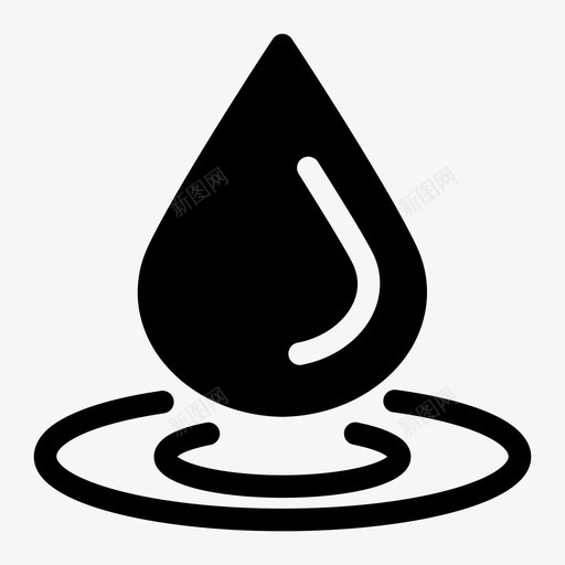 雨水水滴图标svg_新图网 https://ixintu.com 水滴 雨水