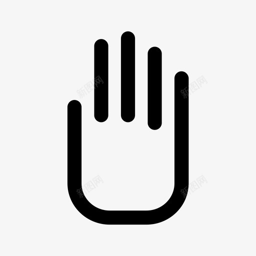 停止手指禁止图标svg_新图网 https://ixintu.com 停止 手 手指 禁止 限制