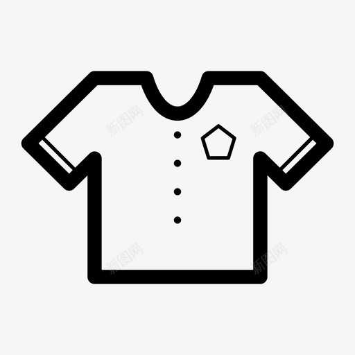 T恤纽扣衬衫衣服图标svg_新图网 https://ixintu.com T恤 上衣 口袋 纽扣衬衫 衣服 连衣裙