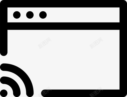 浏览器连接计算机互联网图标svg_新图网 https://ixintu.com wifi 互联网 信号 屏幕第3部分 流 浏览器连接 计算机