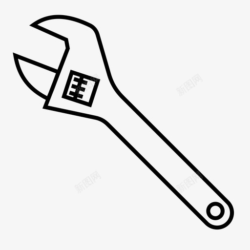 活动扳手建筑工具车库图标svg_新图网 https://ixintu.com 仪器 建筑工具 活动扳手 车库 轮廓集