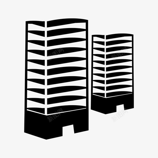 建筑物办公楼住宅图标svg_新图网 https://ixintu.com 住宅 办公楼 建筑物