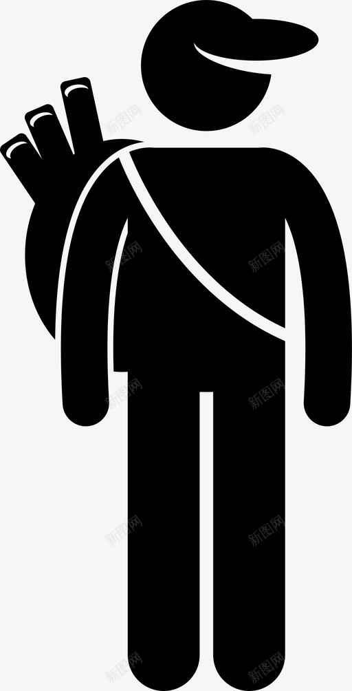 送货员包人图标svg_新图网 https://ixintu.com 人 包 司机送货工作职业生涯 送货员