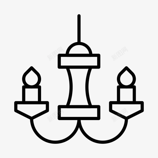 枝形吊灯装饰室内图标svg_新图网 https://ixintu.com 室内 家居 枝形吊灯 灯 第2卷 简单 装饰