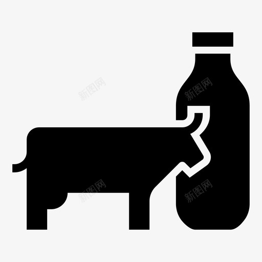 乳制品奶牛农场图标svg_新图网 https://ixintu.com 乳制品 农业 农业和园艺雕文 农场 奶牛 牛奶 牲畜