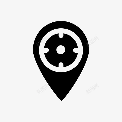 地图针罗盘gps图标svg_新图网 https://ixintu.com gps 地图针 定位 导航 旅行 罗盘