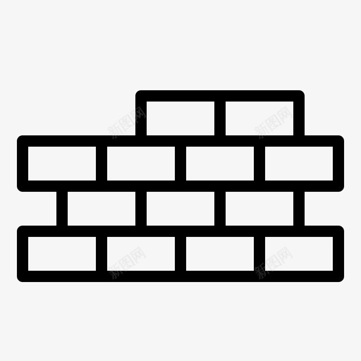 墙砖建筑图标svg_新图网 https://ixintu.com 墙 建筑 砖