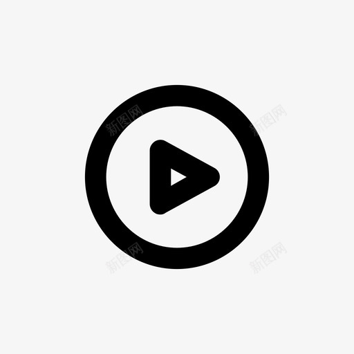 播放播放按钮播放音乐图标svg_新图网 https://ixintu.com 圆形网络图标 播放 播放按钮 播放视频 播放音乐