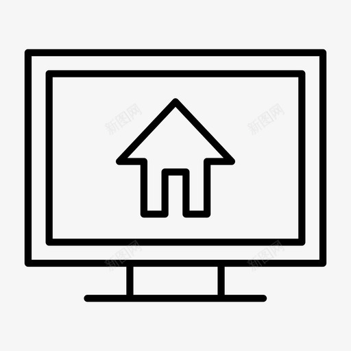 房屋显示器电脑桌面图标svg_新图网 https://ixintu.com 房屋显示器 桌面 电脑 菜单