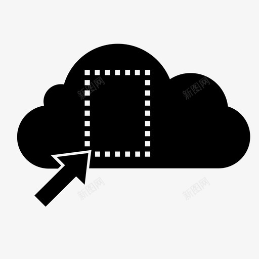 云文件备份云存储图标svg_新图网 https://ixintu.com 上传 丢失文件 云存储 云文件 保存 备份 存储介质