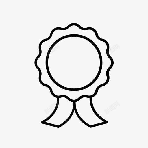 奖品第一名奖章图标svg_新图网 https://ixintu.com 丝带 优胜者 奖励 奖品 奖章 庆祝 第一名