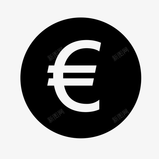 欧元货币价值图标svg_新图网 https://ixintu.com 价值 欧元 货币
