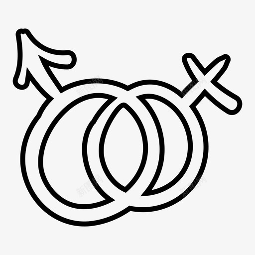 性别女性男性图标svg_新图网 https://ixintu.com 女性 性别 男性