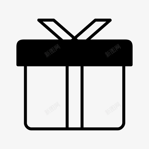 礼品蝴蝶结礼品盒图标svg_新图网 https://ixintu.com 包装礼品 包装纸 特价商品 礼品 礼品盒 蝴蝶结