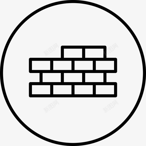 墙砖建筑图标svg_新图网 https://ixintu.com 墙 建筑 砖