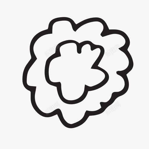 花手绘花瓣图标svg_新图网 https://ixintu.com 手绘 春天 花 花瓣