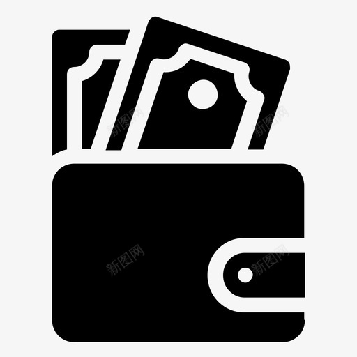 钱包现金钱图标svg_新图网 https://ixintu.com 交易 支付 现金 钱 钱包