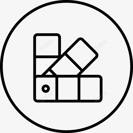 调色板颜料主题图标svg_新图网 https://ixintu.com 主题 工具 绘制圆线 调色板 颜料