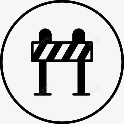 障碍物建筑危险图标svg_新图网 https://ixintu.com 危险 建筑 警告 设备 路障 障碍物